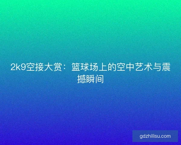 2k9空接大赏：篮球场上的空中艺术与震撼瞬间