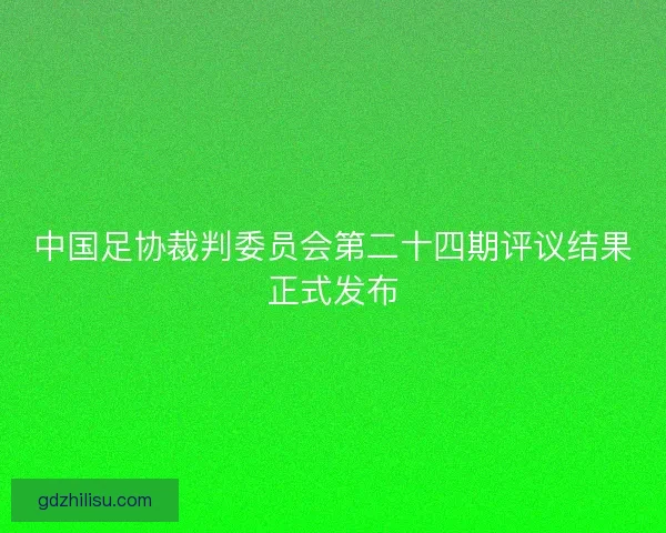 中国足协裁判委员会第二十四期评议结果正式发布 中国足协裁判委员会第二十四期评议结果正式发布