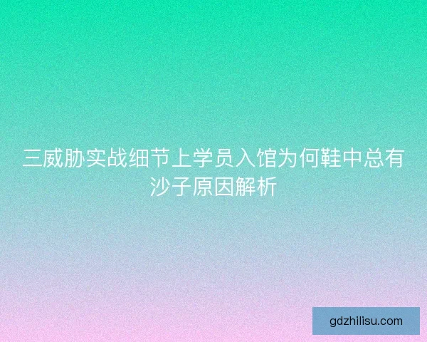 三威胁实战细节上学员入馆为何鞋中总有沙子原因解析